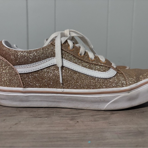 Gold sparkly vans - Picture 5 of 9